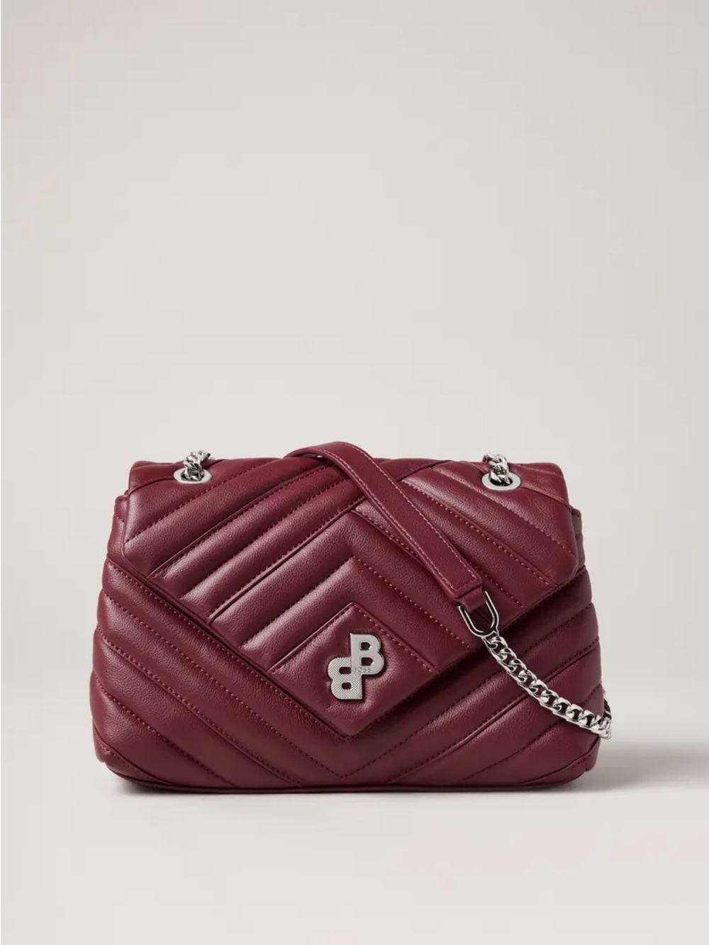 Boss | Burgundy Quilted Shoulder Bag